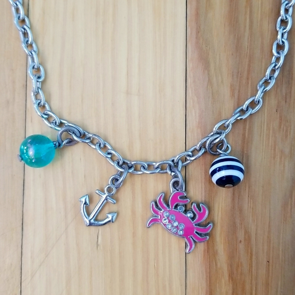 Gymboree 🦀 SHORE TO LOVE Nautical Necklace ⚓️ crab anchor